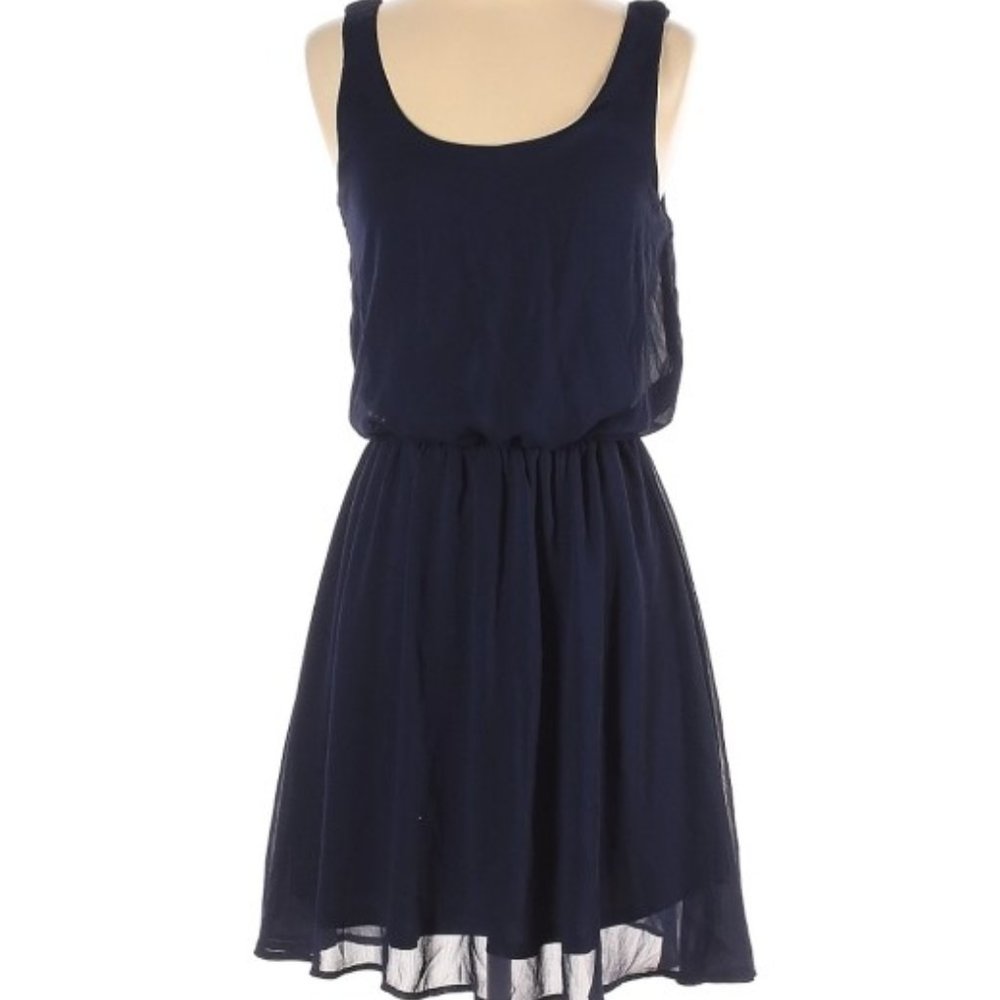 Xhilaration Casual Blue Summer Dress Size Small
